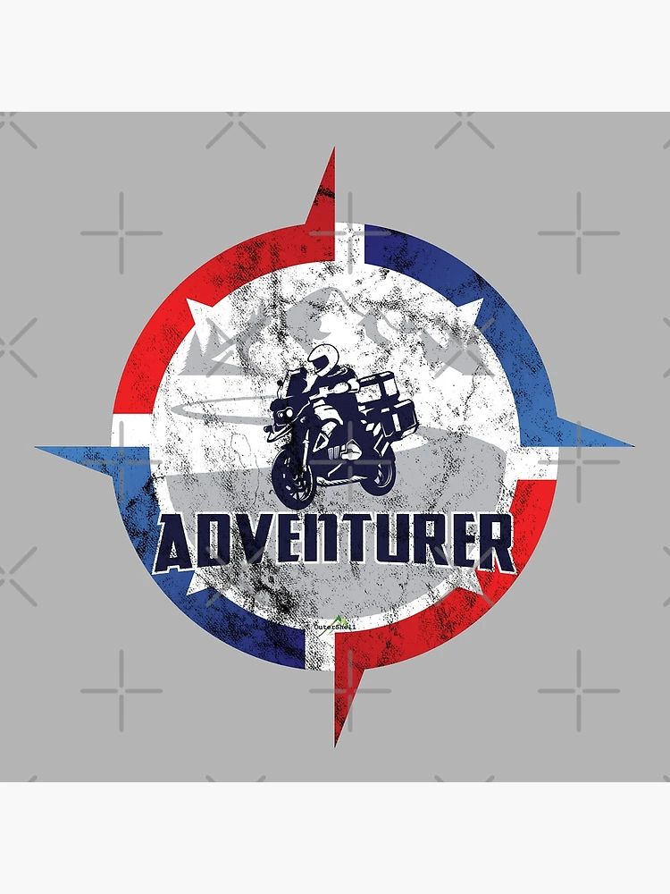 Sticker for Sale mit Adventure Overland Motorrad Aufkleber T-Shirt 01 von  OuterShellUK