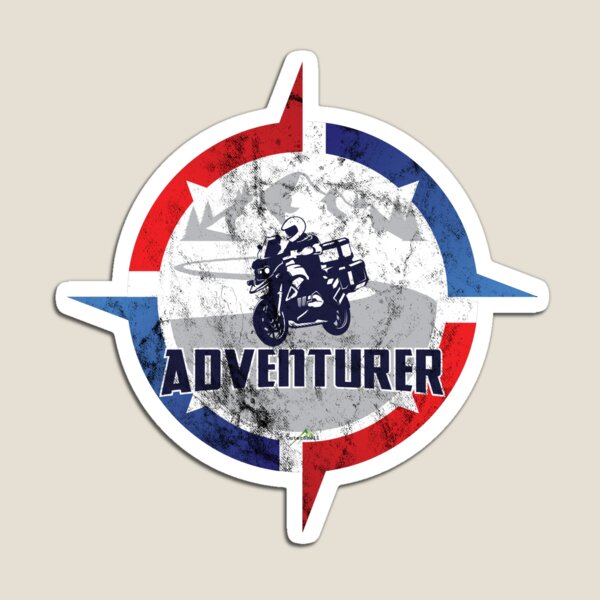 Adventure Overland Motorcycle Sticker T-Shirt 01 Magnet for Sale by  OuterShellUK