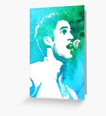 blue/green profile Greeting Card