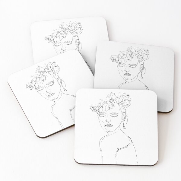 Item preview, One line girl portrait designed and sold by artsome-design.
