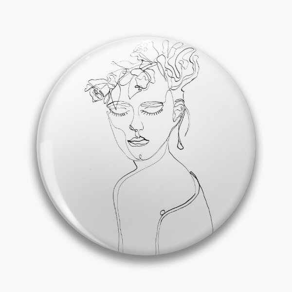 Item preview, One line girl portrait designed and sold by artsome-design.