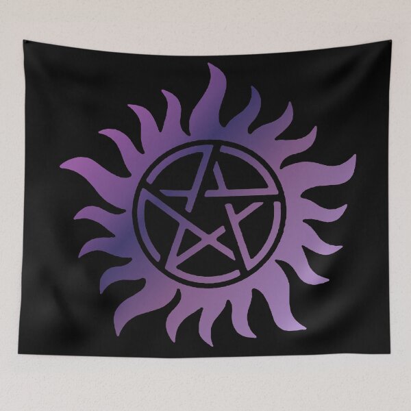 Item preview, Purple pentacle black designed and sold by SacrificialGift.