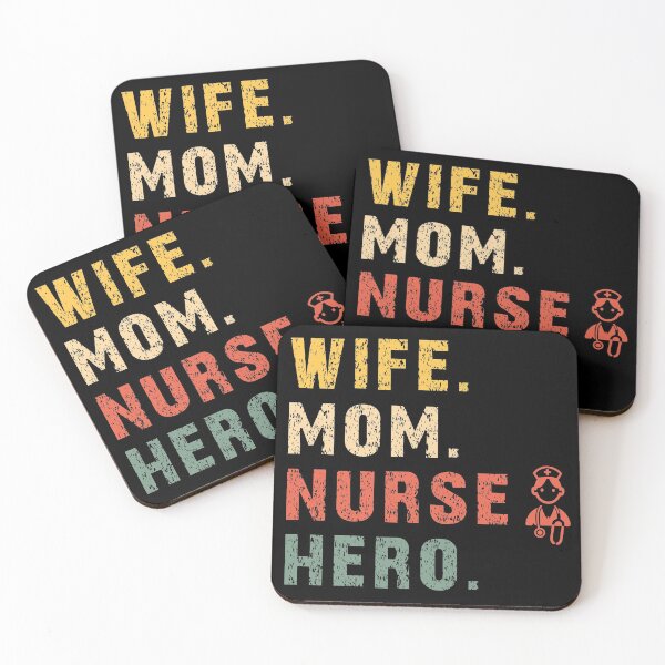 Item preview, Funny Wife Mom Nurse Hero Retro Nursing Nursery Gift designed and sold by Style4You24.