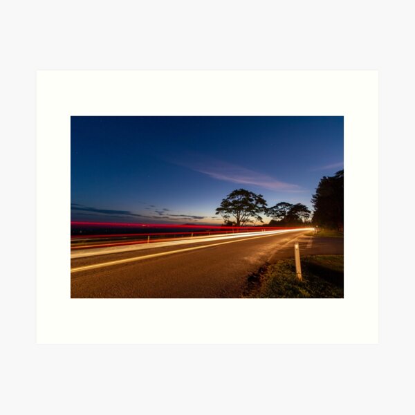 Maleny Light Trails Art Print