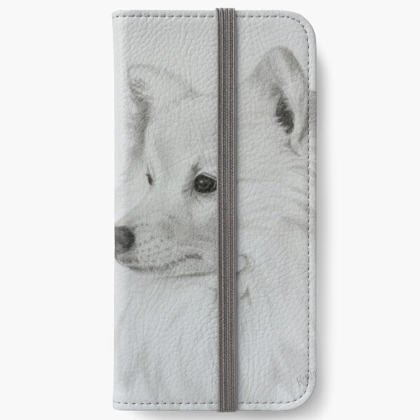 Japanese Spitz Portrait iPhone Wallet
