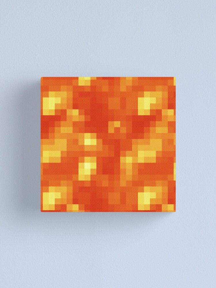 "Minecraft Lava Texture" Canvas Print by tommilani | Redbubble