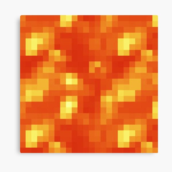 Minecraft Lava Texture Canvas Print By Tommilani Redbubble