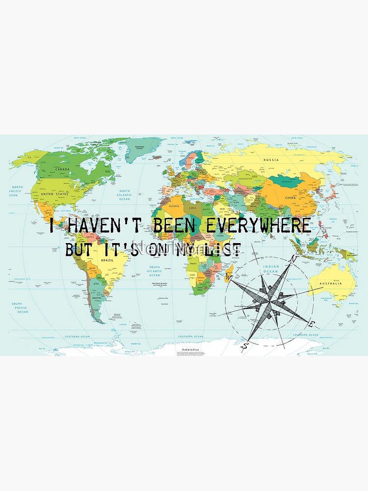 I Haven't Been Everywhere but It is on My List Travel Quote Large Coffee Mug  