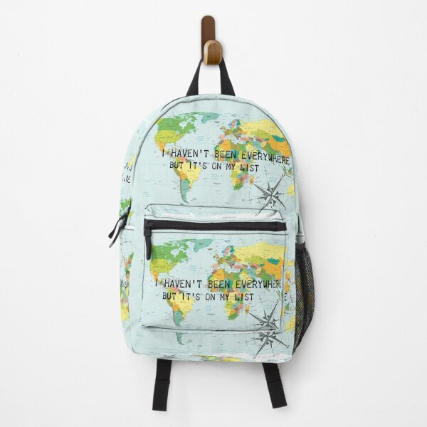 Item preview, I haven't been everywhere but it's on my list - travel quote designed and sold by NewNomads.