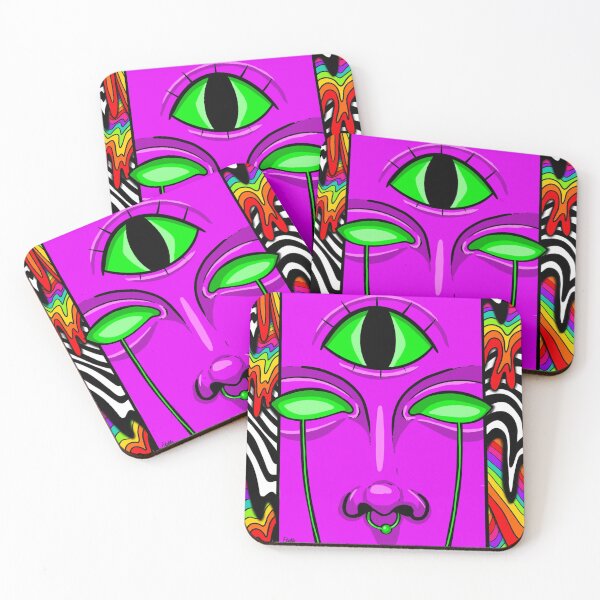 Item preview, Psychedelic face designed and sold by bourach-Art.