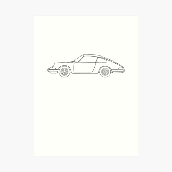 Blueprint Porsche 911 F Art Print By Reujken Redbubble