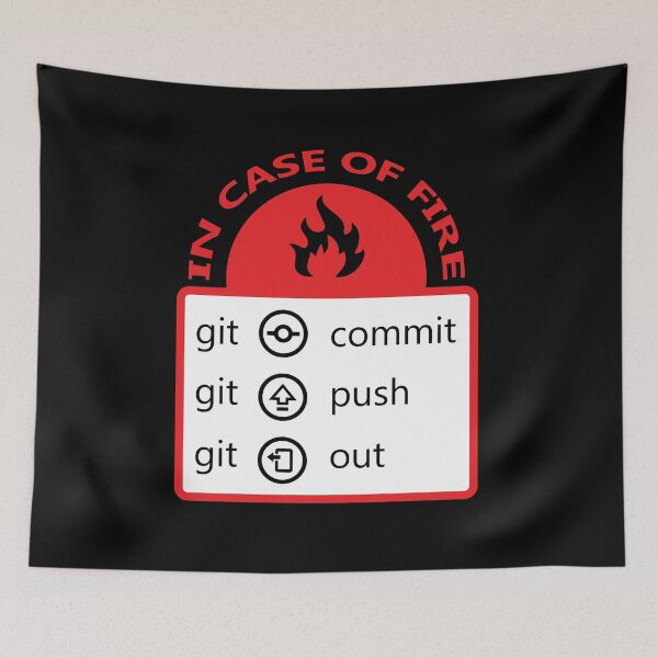 Item preview, In case of fire git commit, push, out designed and sold by MadabinaDesign.