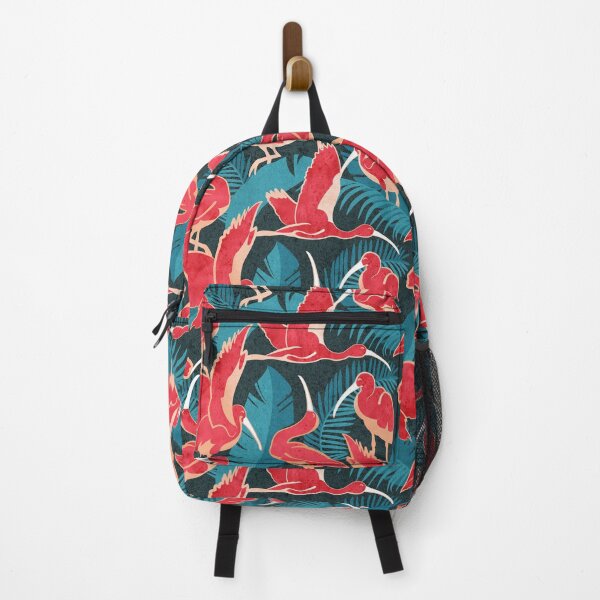 Item preview, Luxurious Scarlet Ibis // teal vegetation metal rose and red guará large birds designed and sold by SelmaCardoso.