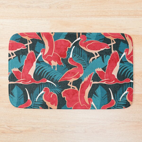 Item preview, Luxurious Scarlet Ibis // teal vegetation metal rose and red guará large birds designed and sold by SelmaCardoso.