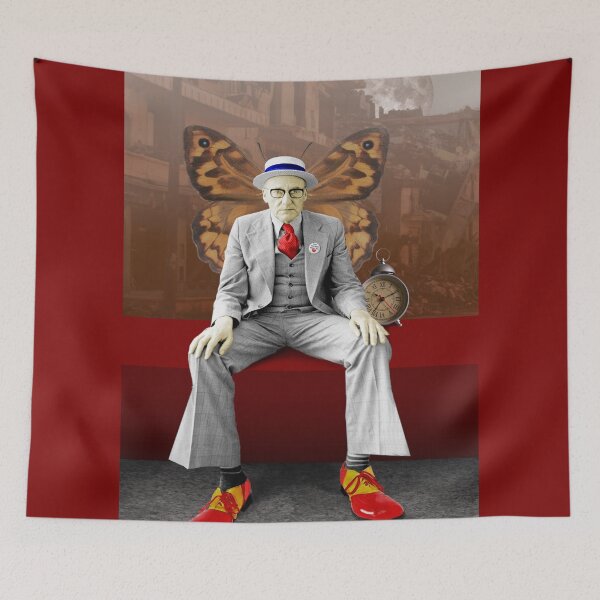 Item preview, William Burroughs with Butterfly Wings, Clown Shoes, Alarm Clock and Moon designed and sold by KALEIDOSCOPE UK.