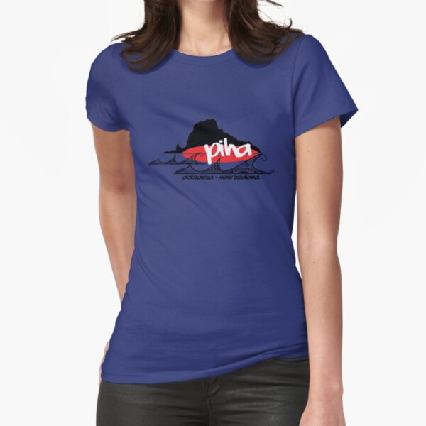 piha / lion rock surf Fitted T-Shirt