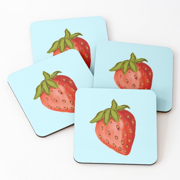 Item preview, Watercolor strawberry illustration painting designed and sold by DesertAloha.