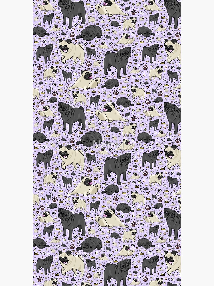 Pugs in Purple by Nemki