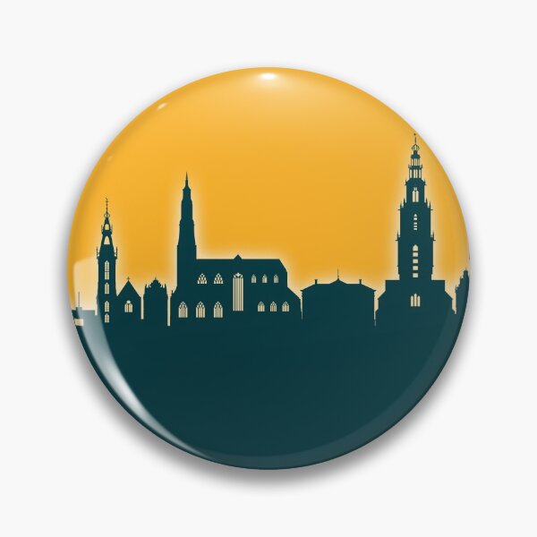 Item preview, Groningen The Netherlands Skyline designed and sold by ArtPrints.
