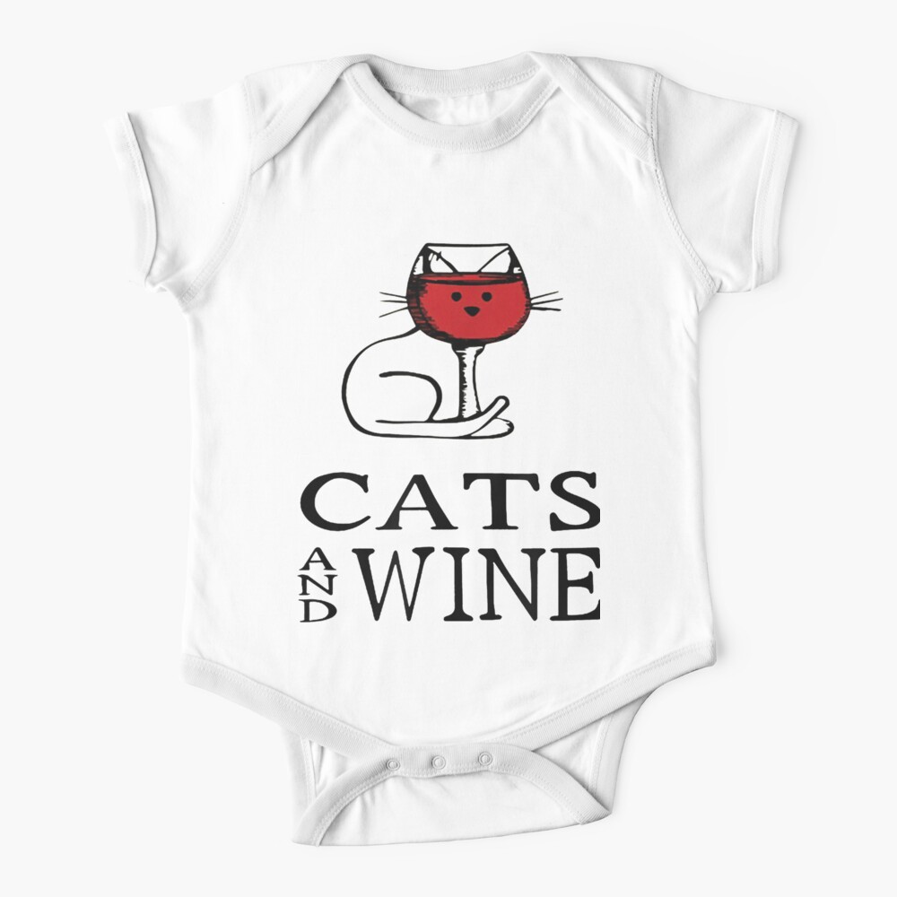 Cat And Wine Fine Baby One Piece By Linhkaphung Redbubble