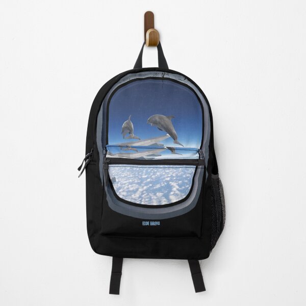 Item preview, Flying Dolphins at Plane Window Surrealistic design for Dolphin Lovers designed and sold by EddieBalevo.