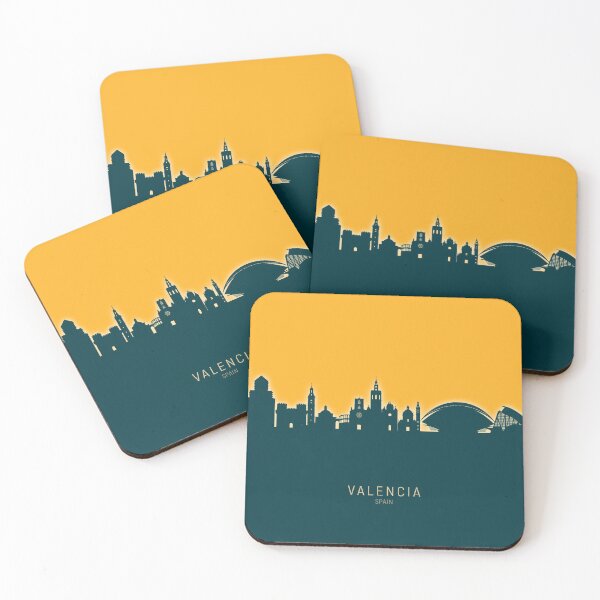 Item preview, Valencia Spain Skyline designed and sold by ArtPrints.