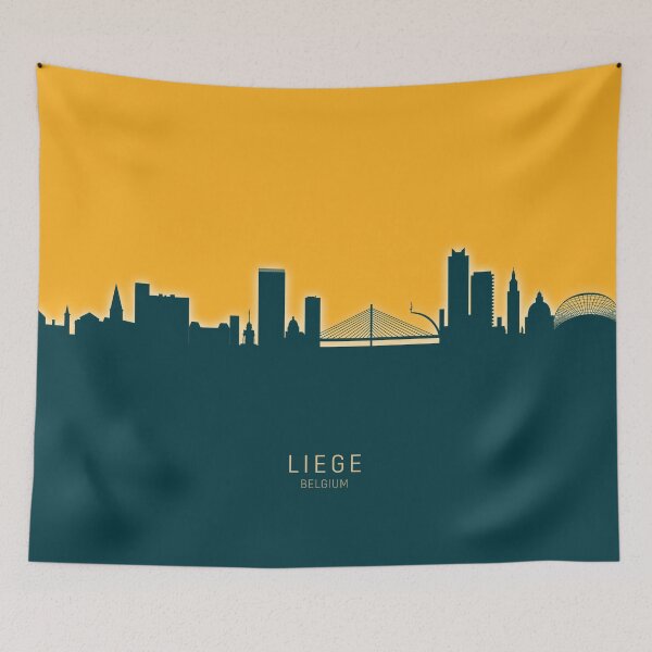 Item preview, Liege Belgium Skyline designed and sold by ArtPrints.