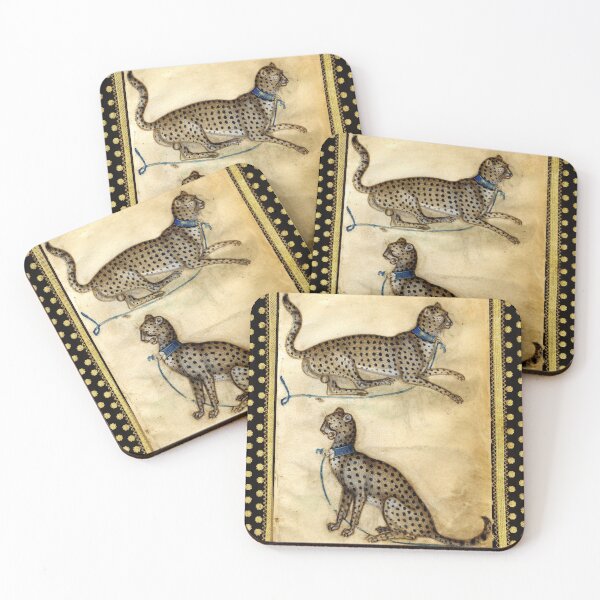 Item preview, TWO GHEPARDS Medieval Animal Drawings designed and sold by BulganLumini.