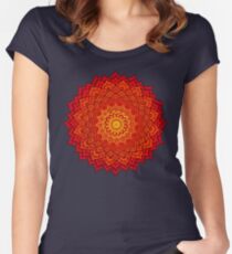 okshirahm rose mandala Women's Fitted Scoop T-Shirt