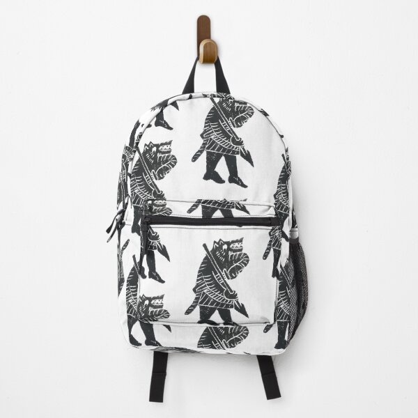 Item preview, man with spear wearing wolfskin designed and sold by Ace Rockman.