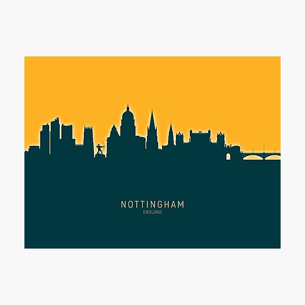 Item preview, Nottingham England Skyline designed and sold by ArtPrints.