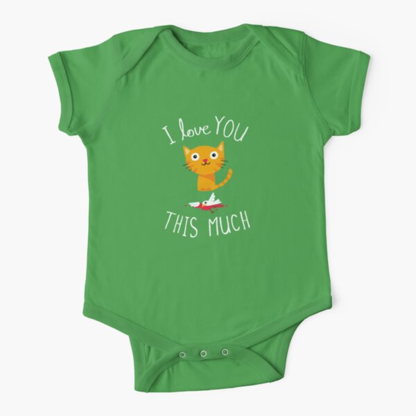 I Love You This Much Short Sleeve Baby One-Piece