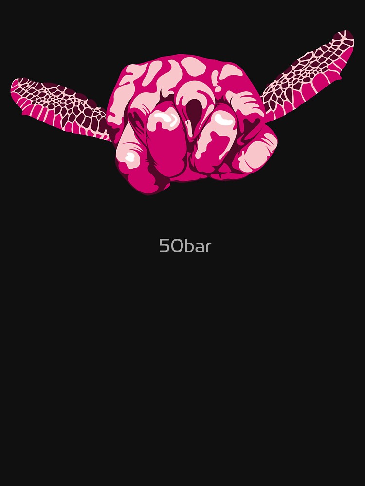 Turtle Hand Signal - Pink by 50bar