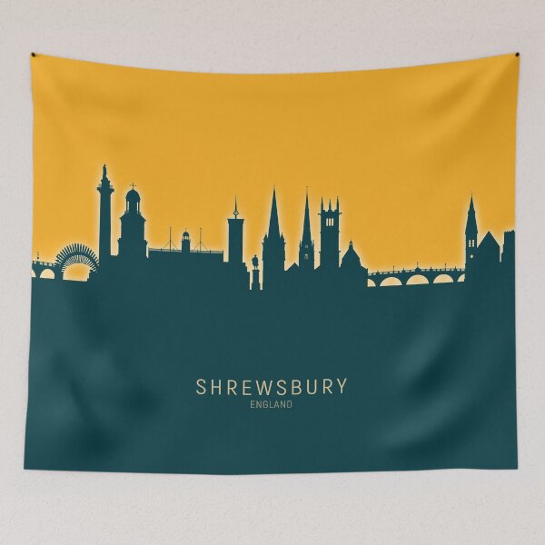 Item preview, Shrewsbury England Skyline designed and sold by ArtPrints.