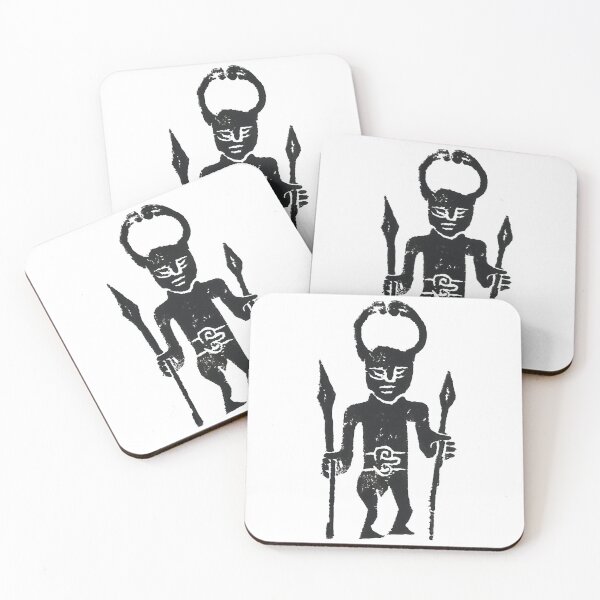 Item preview, Horned man with two spears designed and sold by Ace Rockman.
