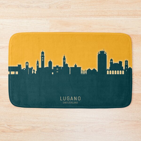 Item preview, Lugano Switzerland Skyline designed and sold by ArtPrints.