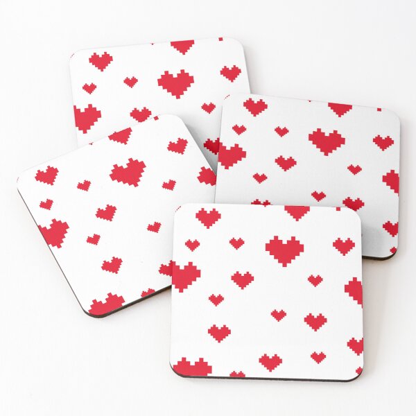 Item preview, Pixel Red Hearts Pattern  designed and sold by joabaj.