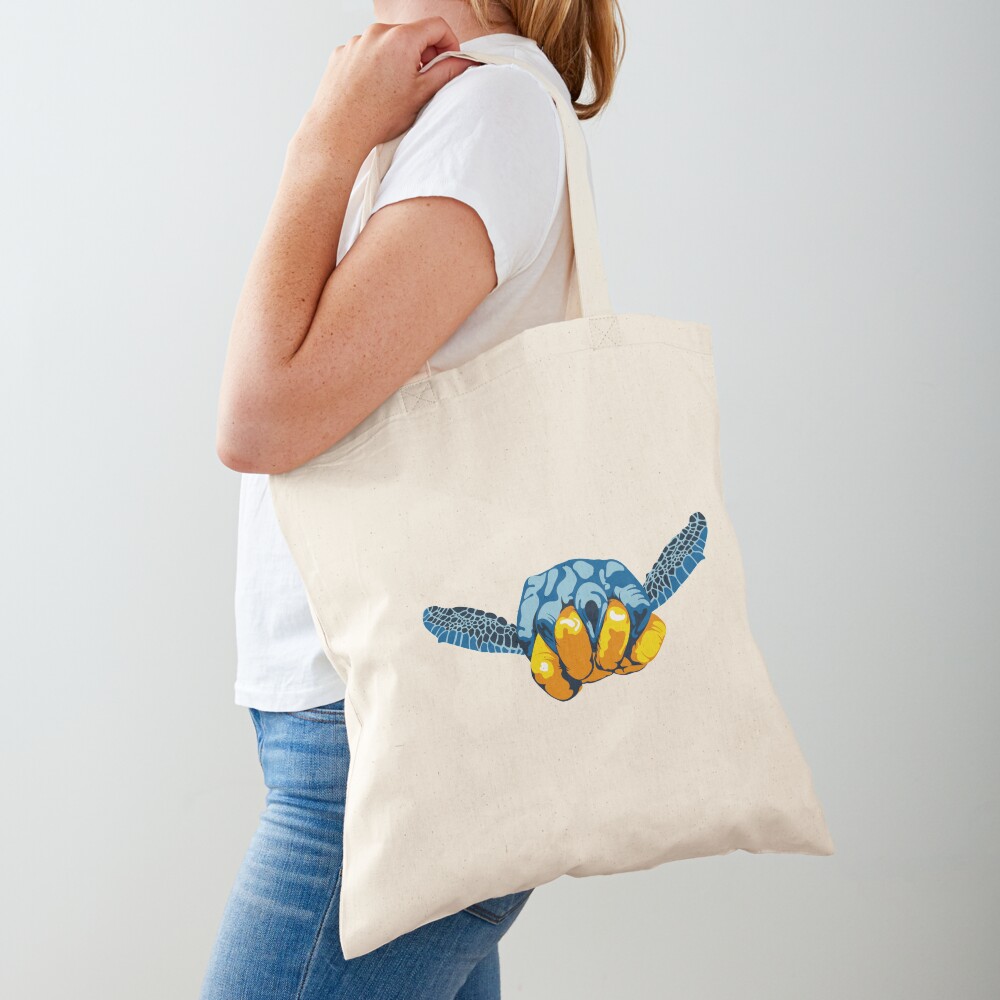 Turtle Hand Signal Tote Bag