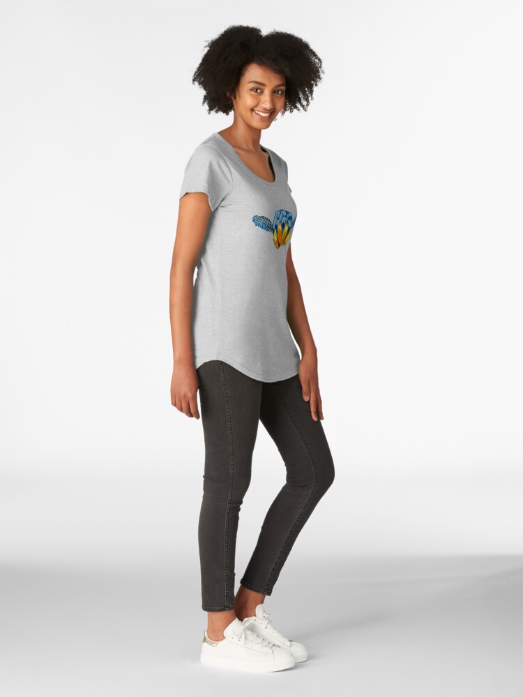 Alternate view of Turtle Hand Signal Premium Scoop T-Shirt