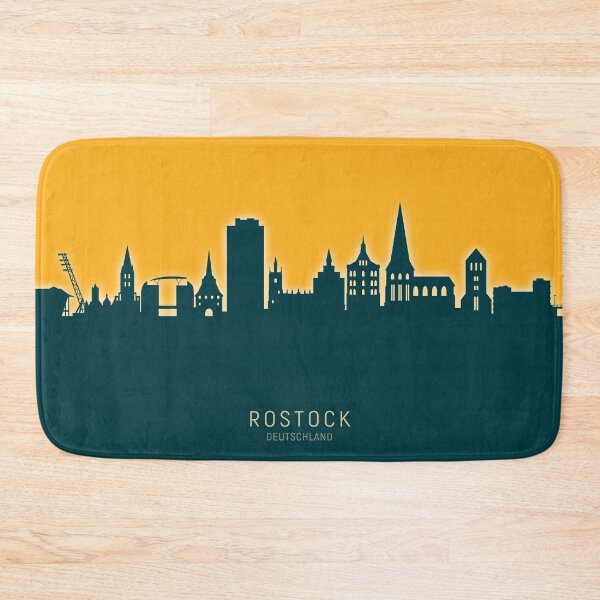 Item preview, Rostock Germany Skyline designed and sold by ArtPrints.