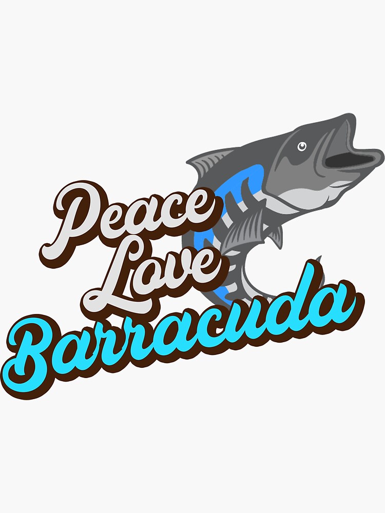 "Peace Love Barracuda." Sticker for Sale by LahcenZabir Redbubble