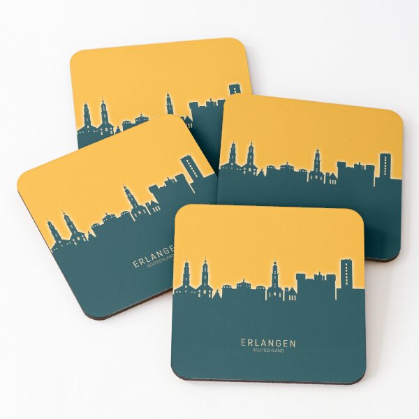 Item preview, Erlangen Germany Skyline designed and sold by ArtPrints.