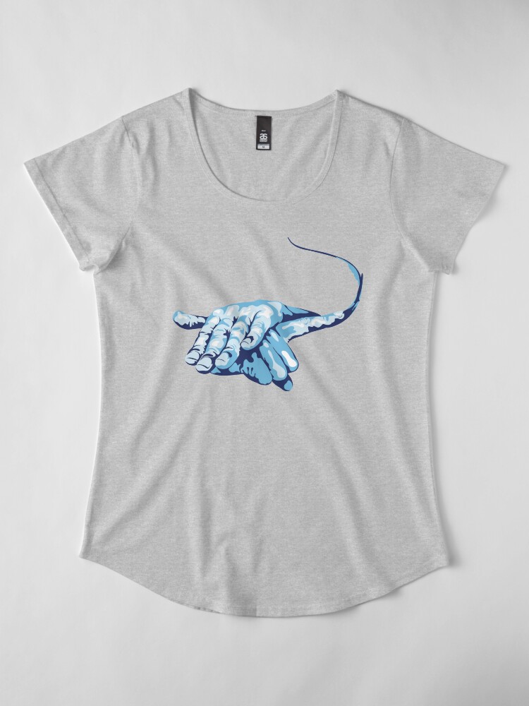 Alternate view of Stingray Hand Signal Premium Scoop T-Shirt