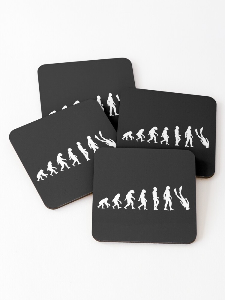Thumbnail 1 of 5, Coasters (Set of 4), Diving Evolution designed and sold by Fives55.