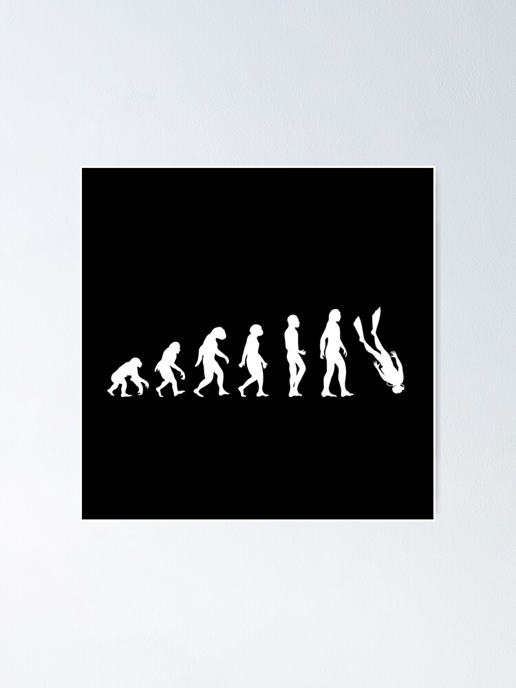 Thumbnail 1 of 3, Poster, Diving Evolution designed and sold by Fives55.