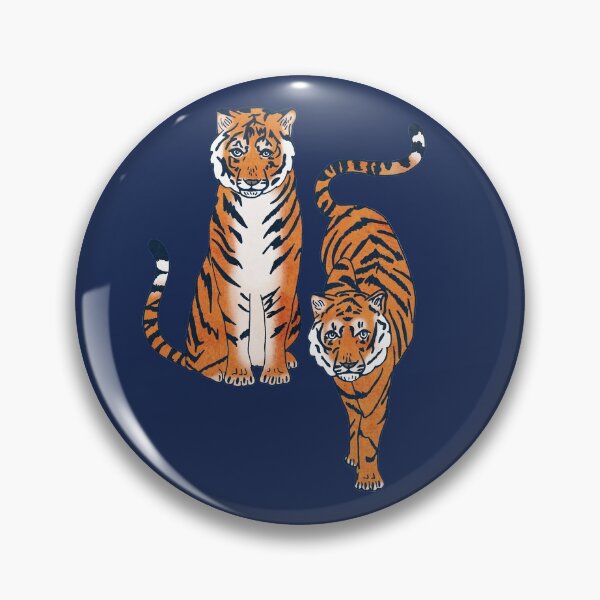 Item preview, Tiger Toile on Navy designed and sold by Tangerine-Tane.