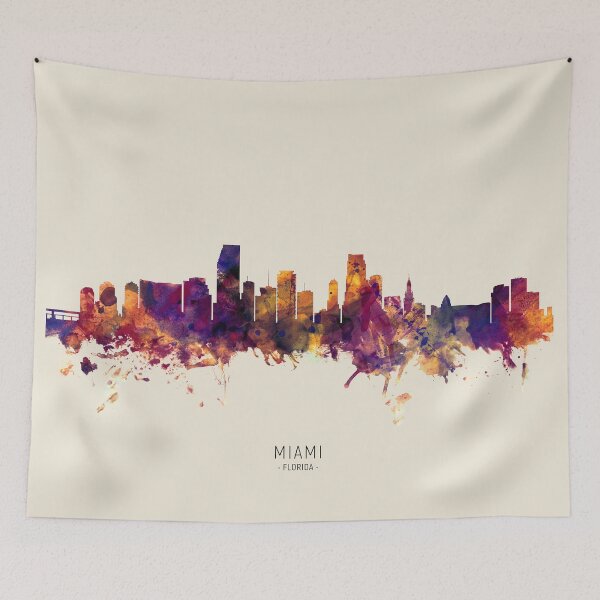 Item preview, Miami Florida Skyline designed and sold by ArtPrints.