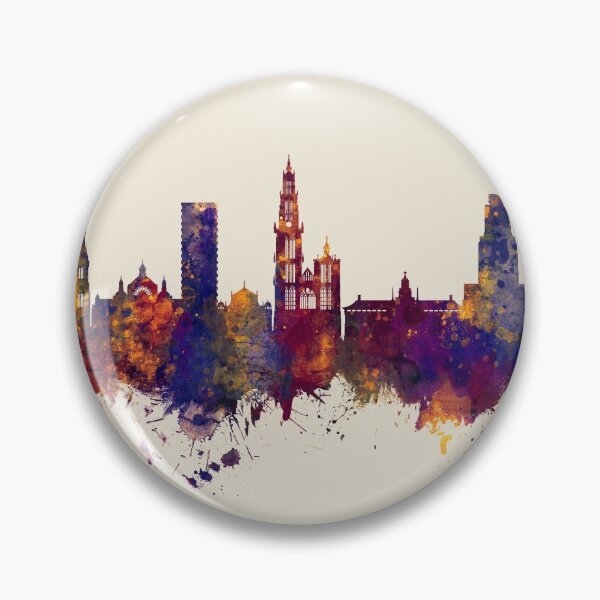 Item preview, Antwerp Belgium Skyline designed and sold by ArtPrints.