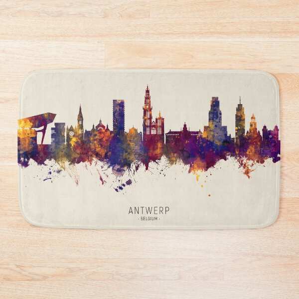 Item preview, Antwerp Belgium Skyline designed and sold by ArtPrints.