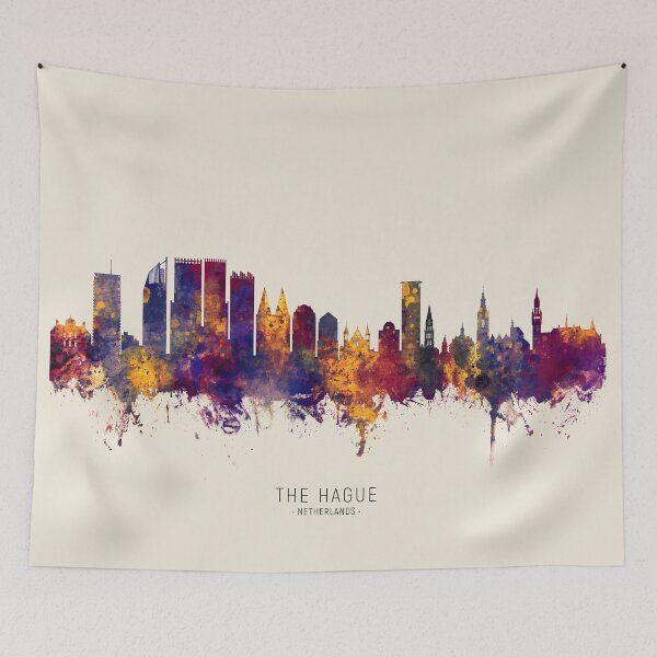 Item preview, The Hague Netherlands Skyline designed and sold by ArtPrints.